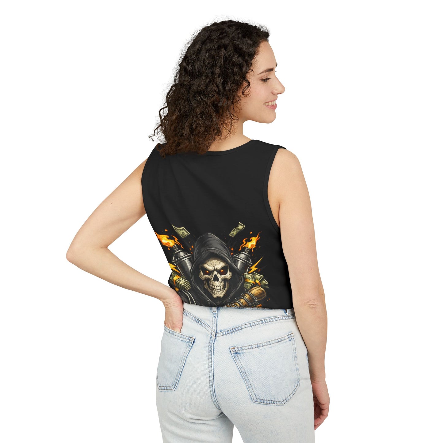 8th & Reckless-Reaper Skull Tank Top