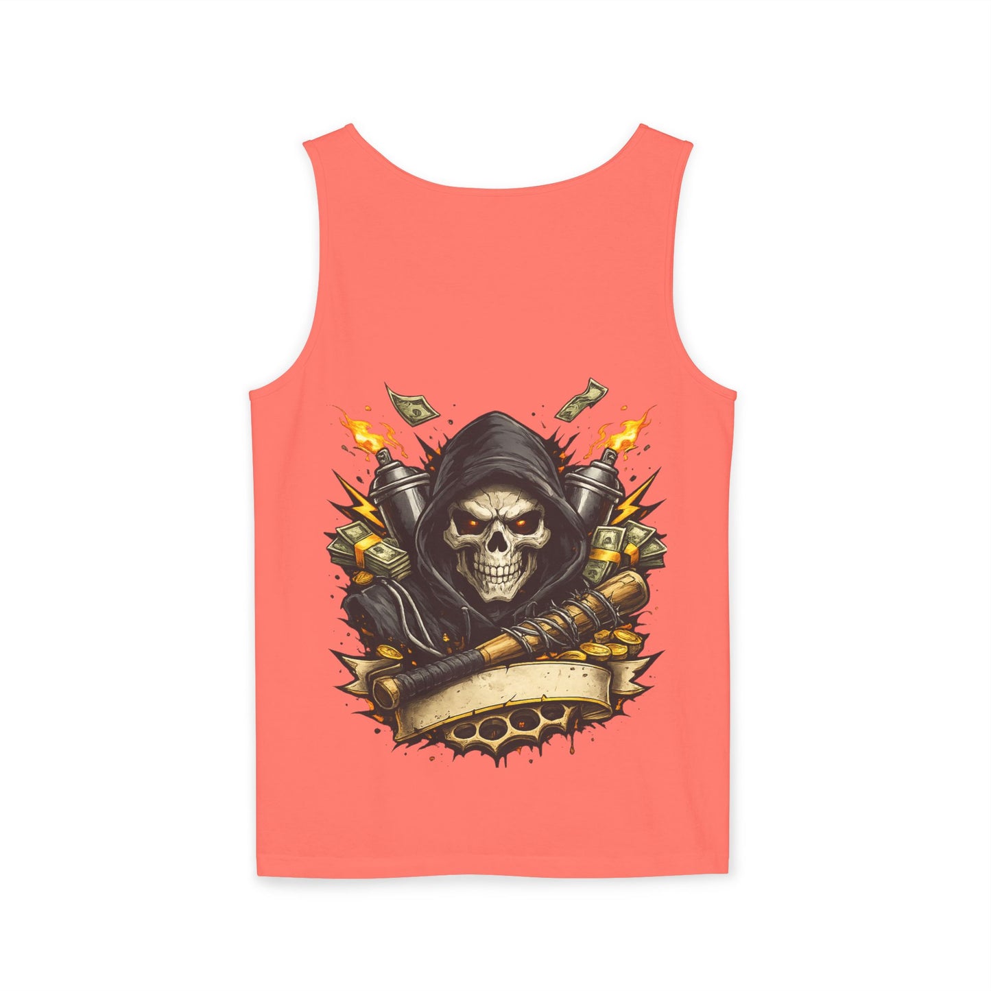 8th & Reckless-Reaper Skull Tank Top