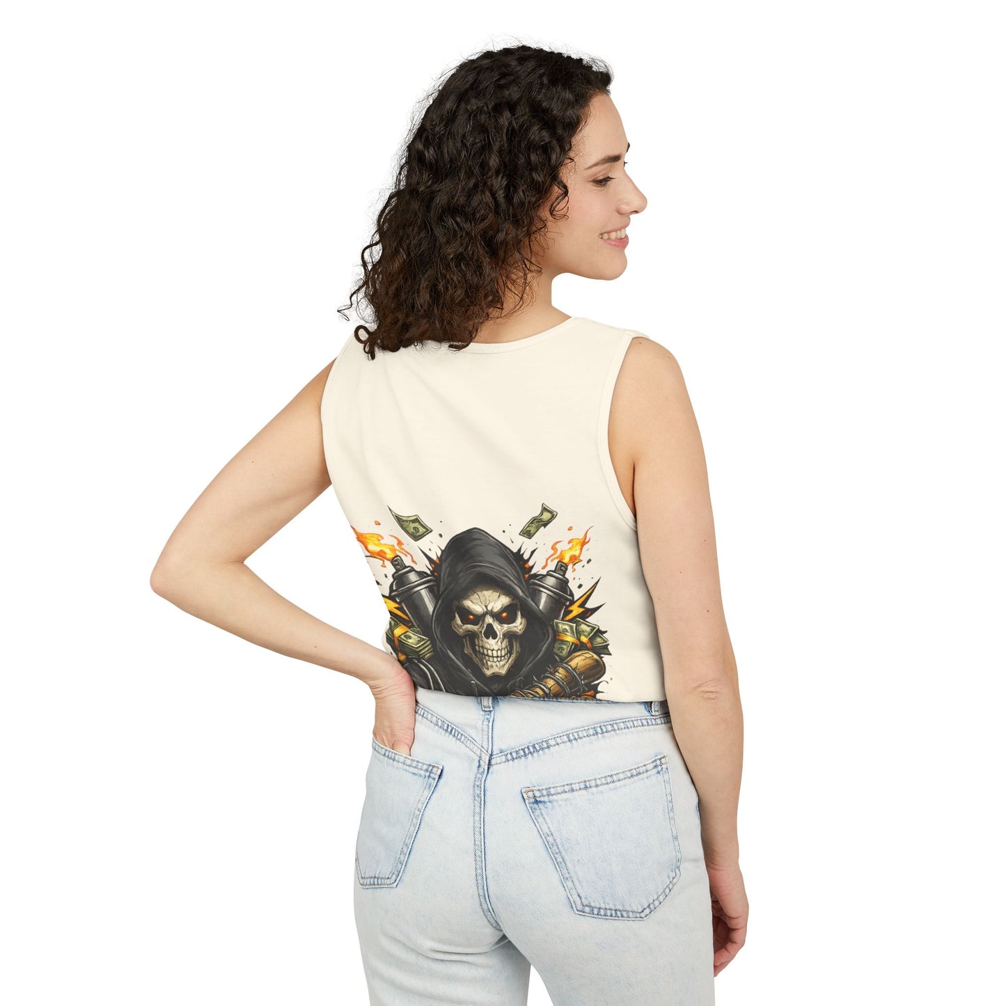 8th & Reckless-Reaper Skull Tank Top