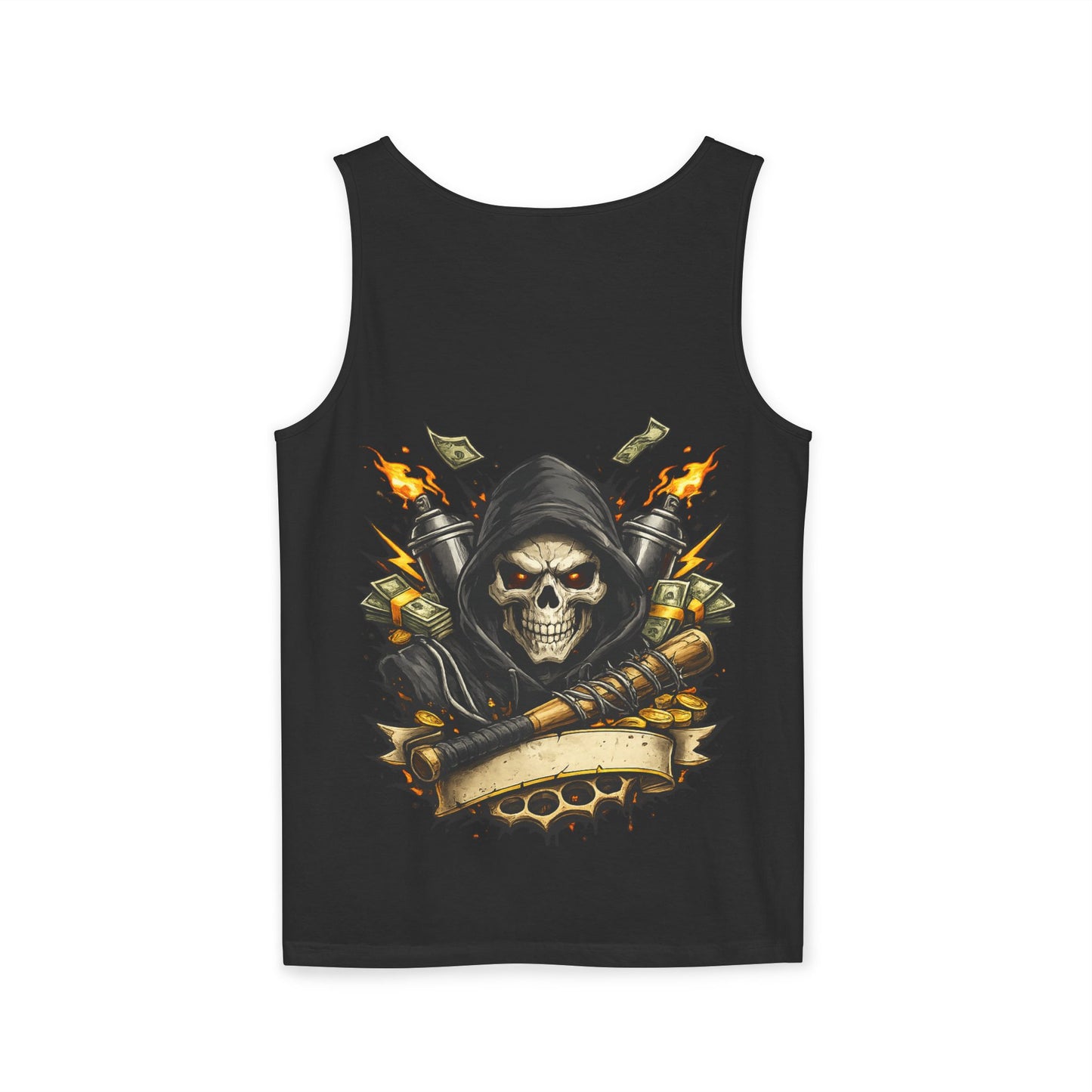 8th & Reckless-Reaper Skull Tank Top