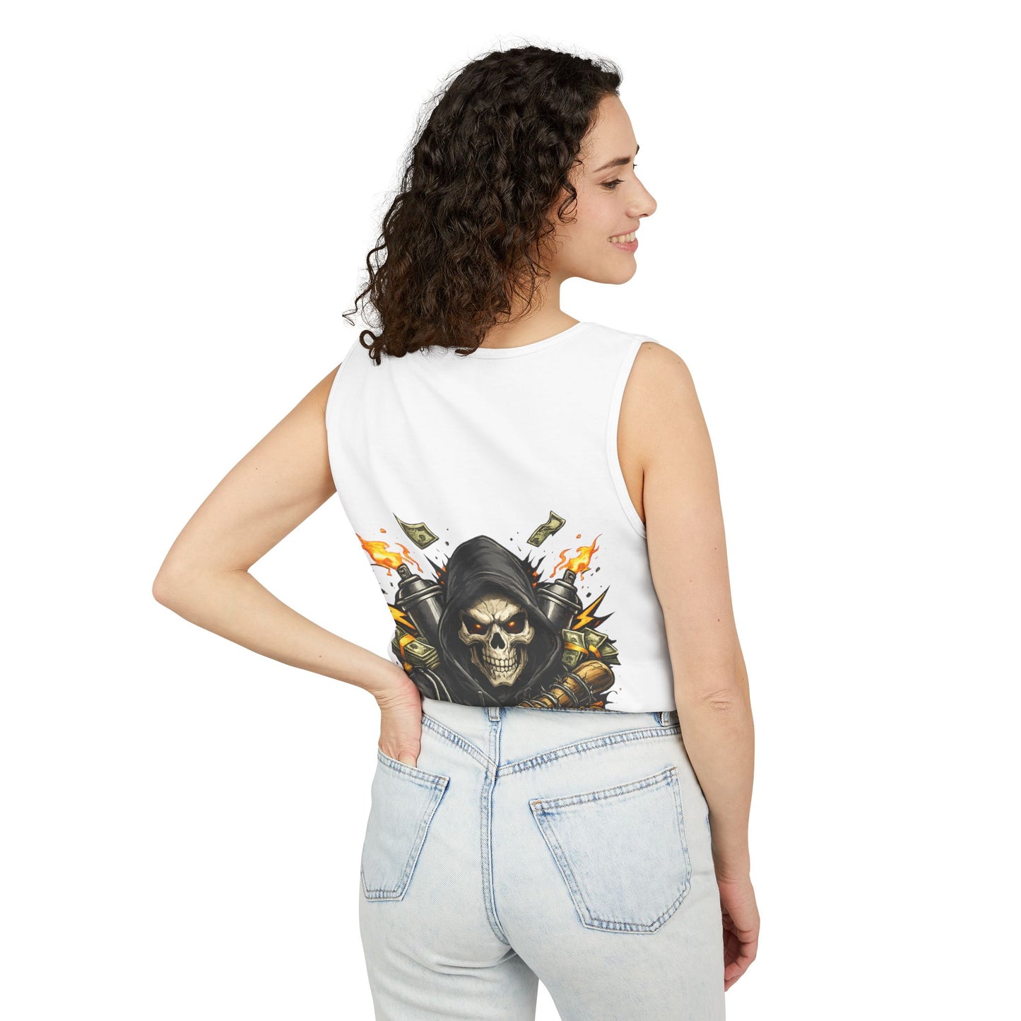 8th & Reckless-Reaper Skull Tank Top