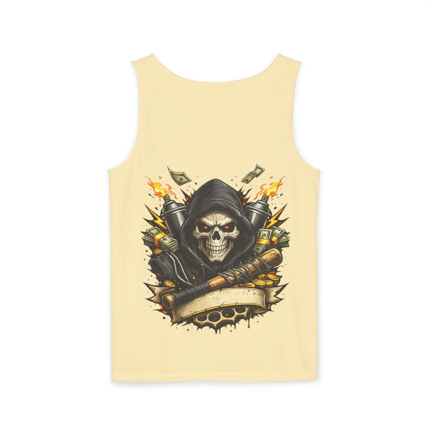 8th & Reckless-Reaper Skull Tank Top