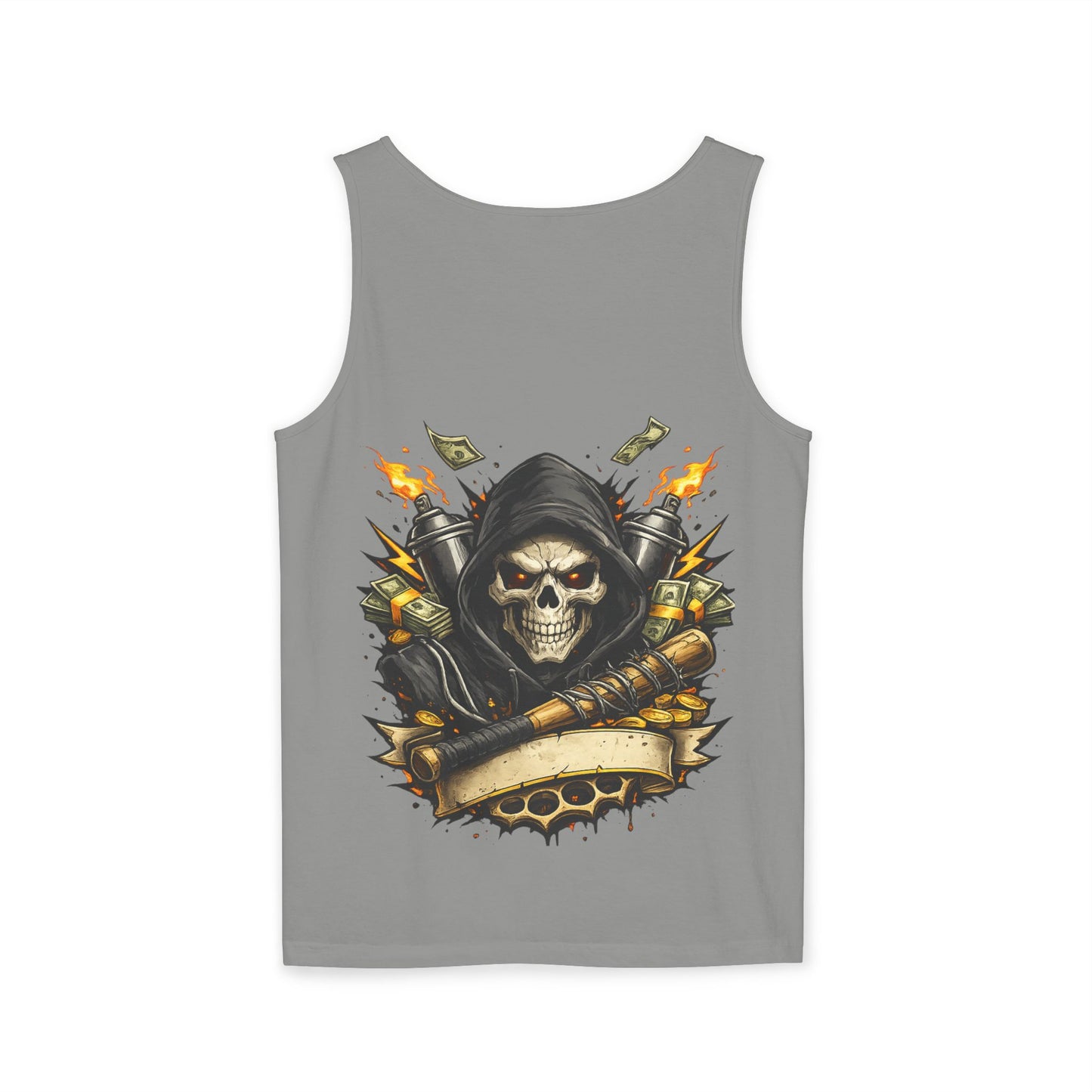 8th & Reckless-Reaper Skull Tank Top