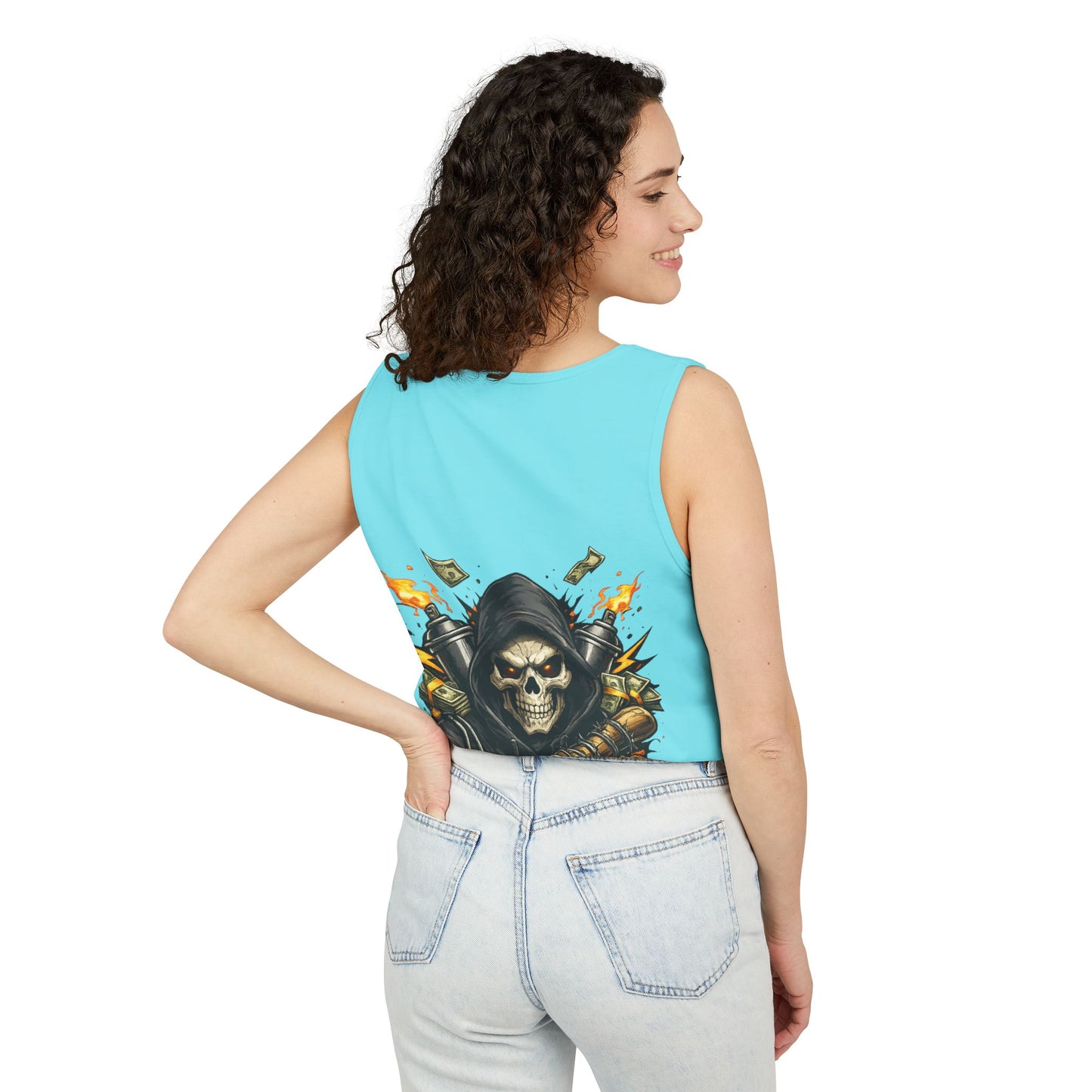 8th & Reckless-Reaper Skull Tank Top