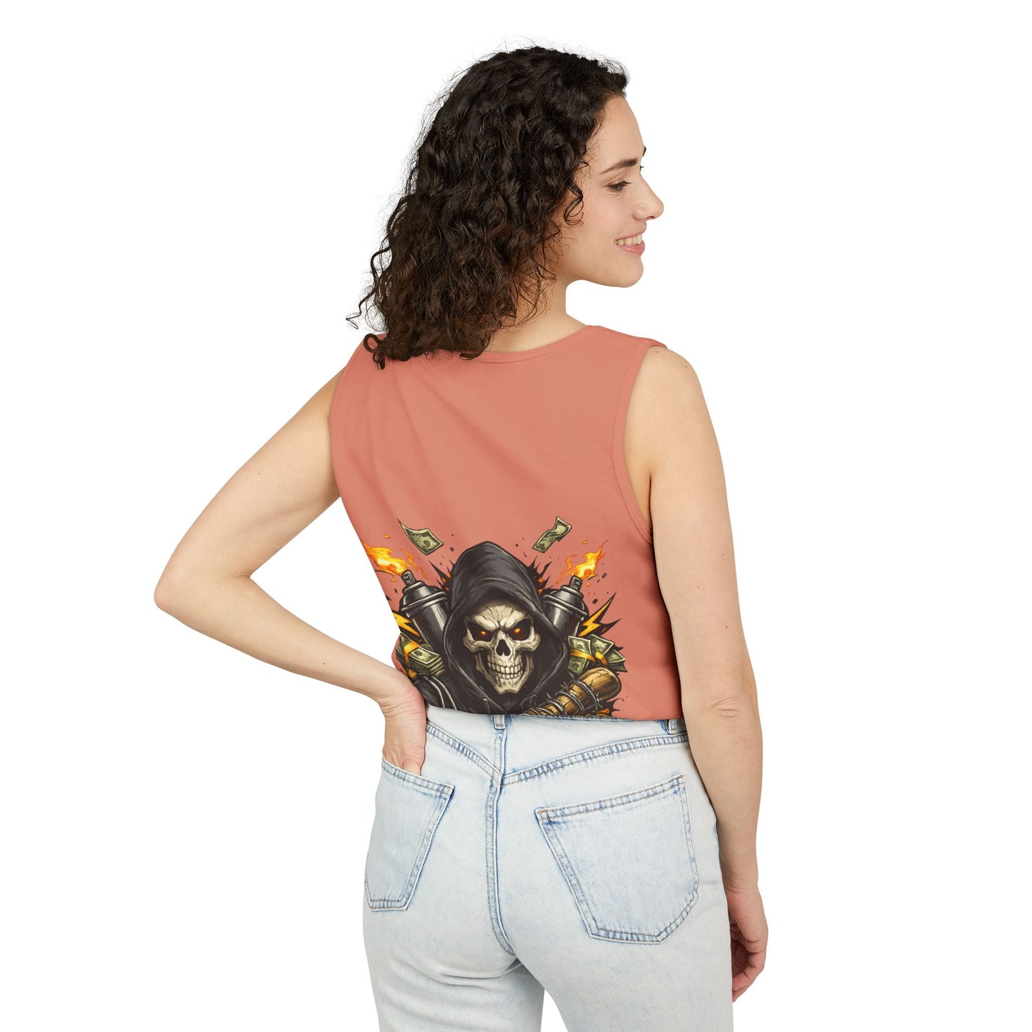 8th & Reckless-Reaper Skull Tank Top
