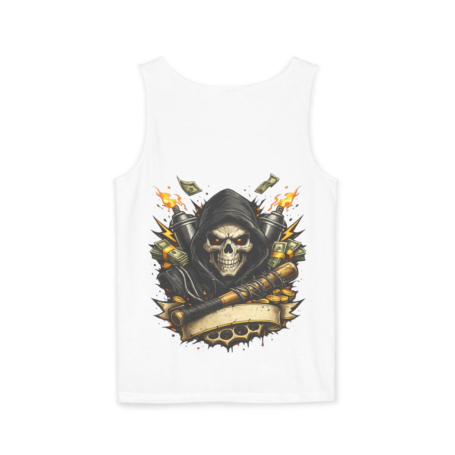 8th & Reckless-Reaper Skull Tank Top