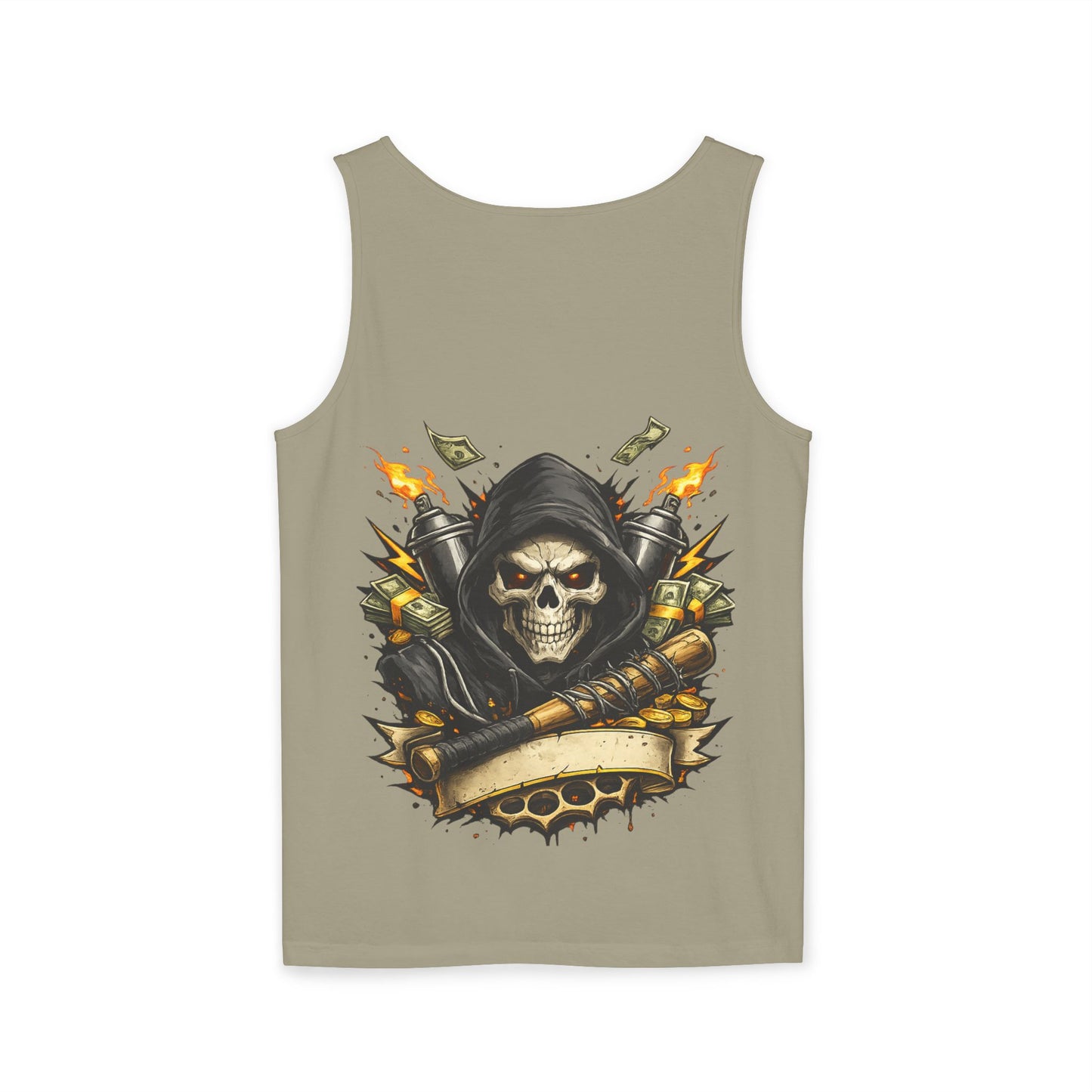 8th & Reckless-Reaper Skull Tank Top