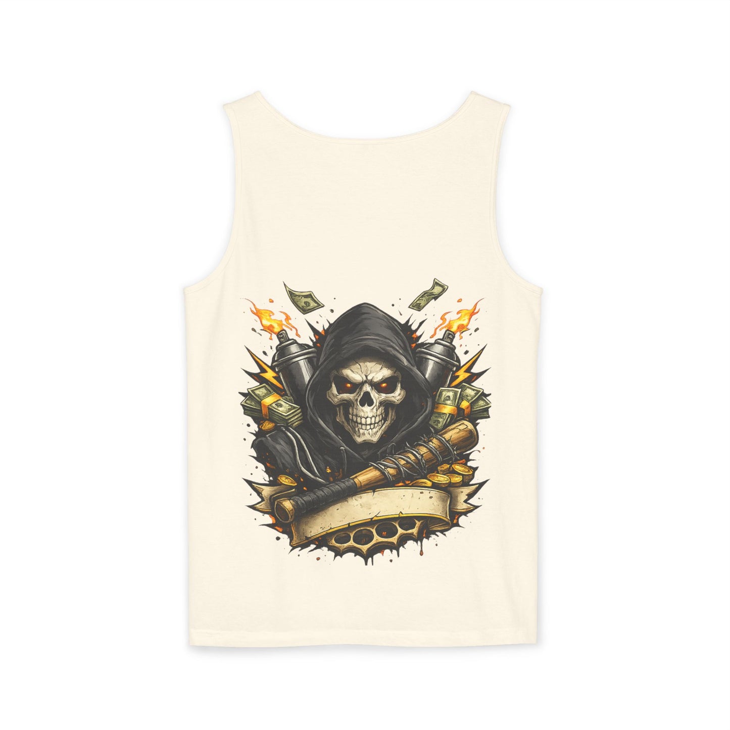 8th & Reckless-Reaper Skull Tank Top
