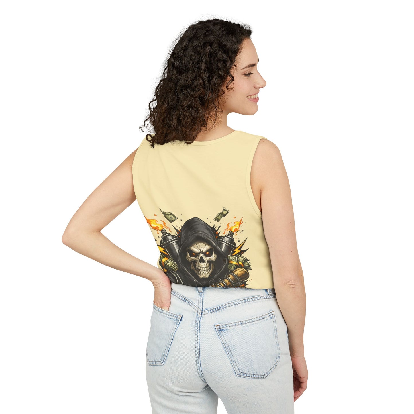 8th & Reckless-Reaper Skull Tank Top