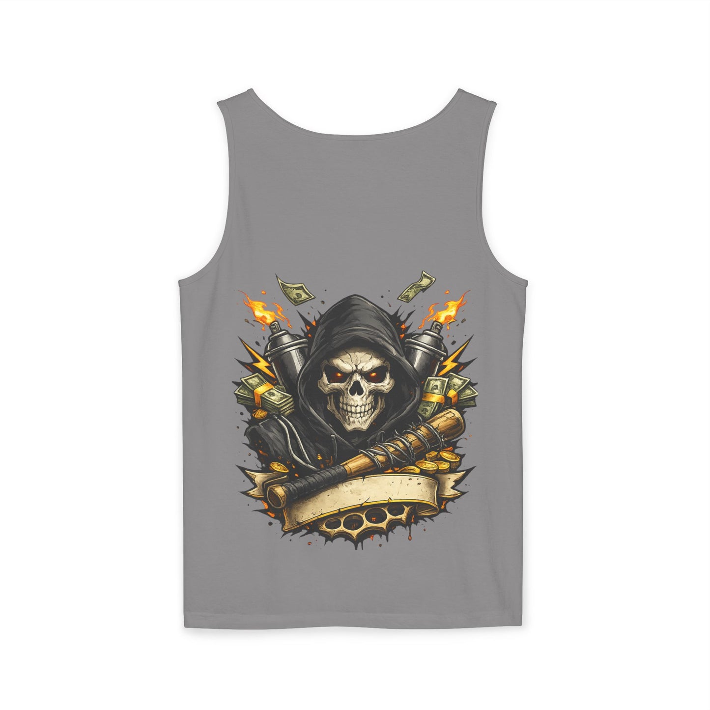 8th & Reckless-Reaper Skull Tank Top