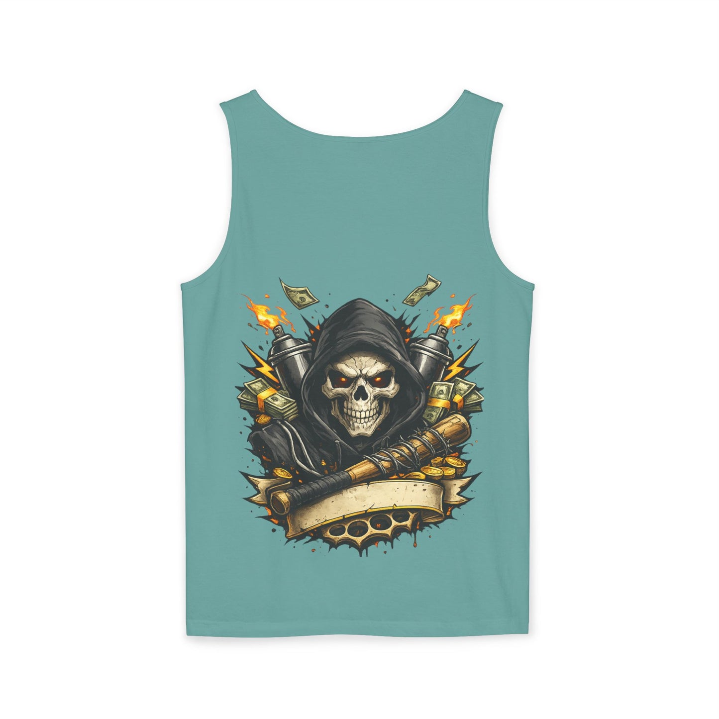 8th & Reckless-Reaper Skull Tank Top