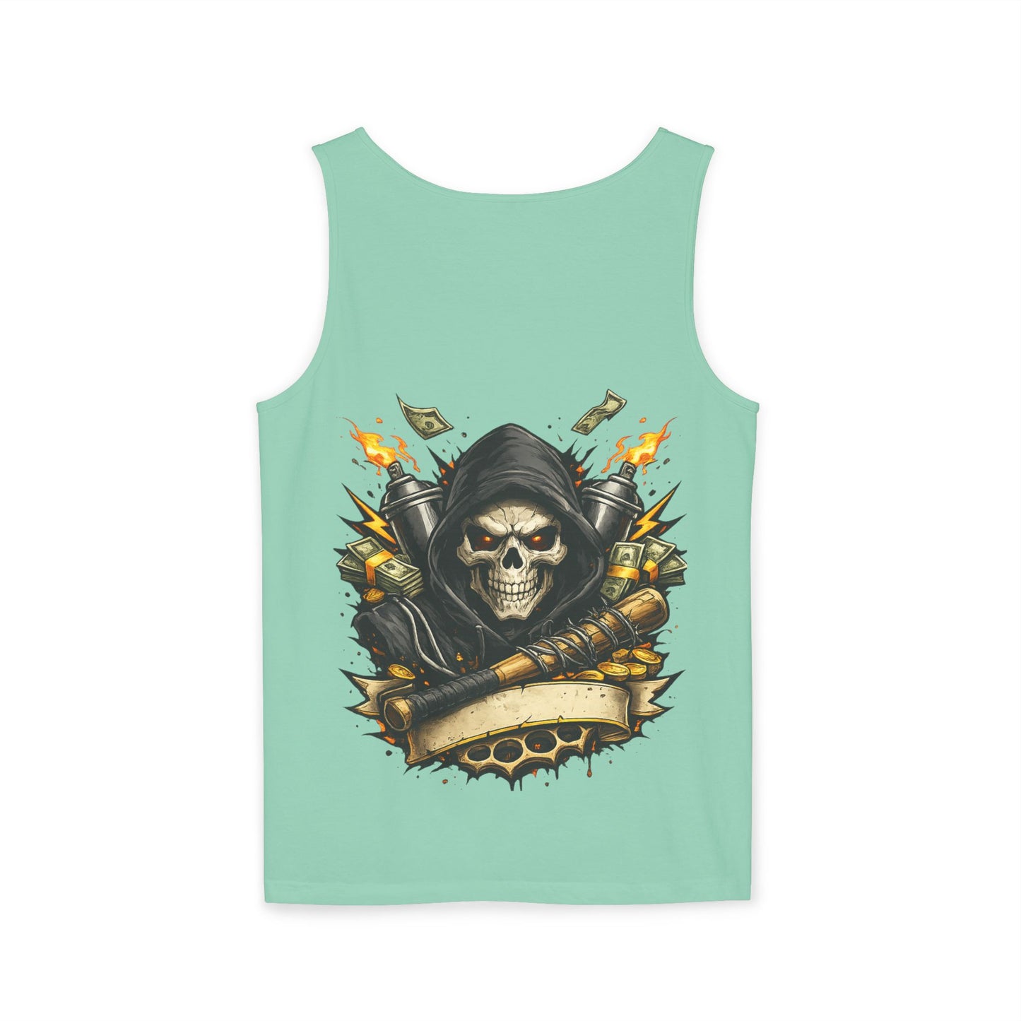 8th & Reckless-Reaper Skull Tank Top