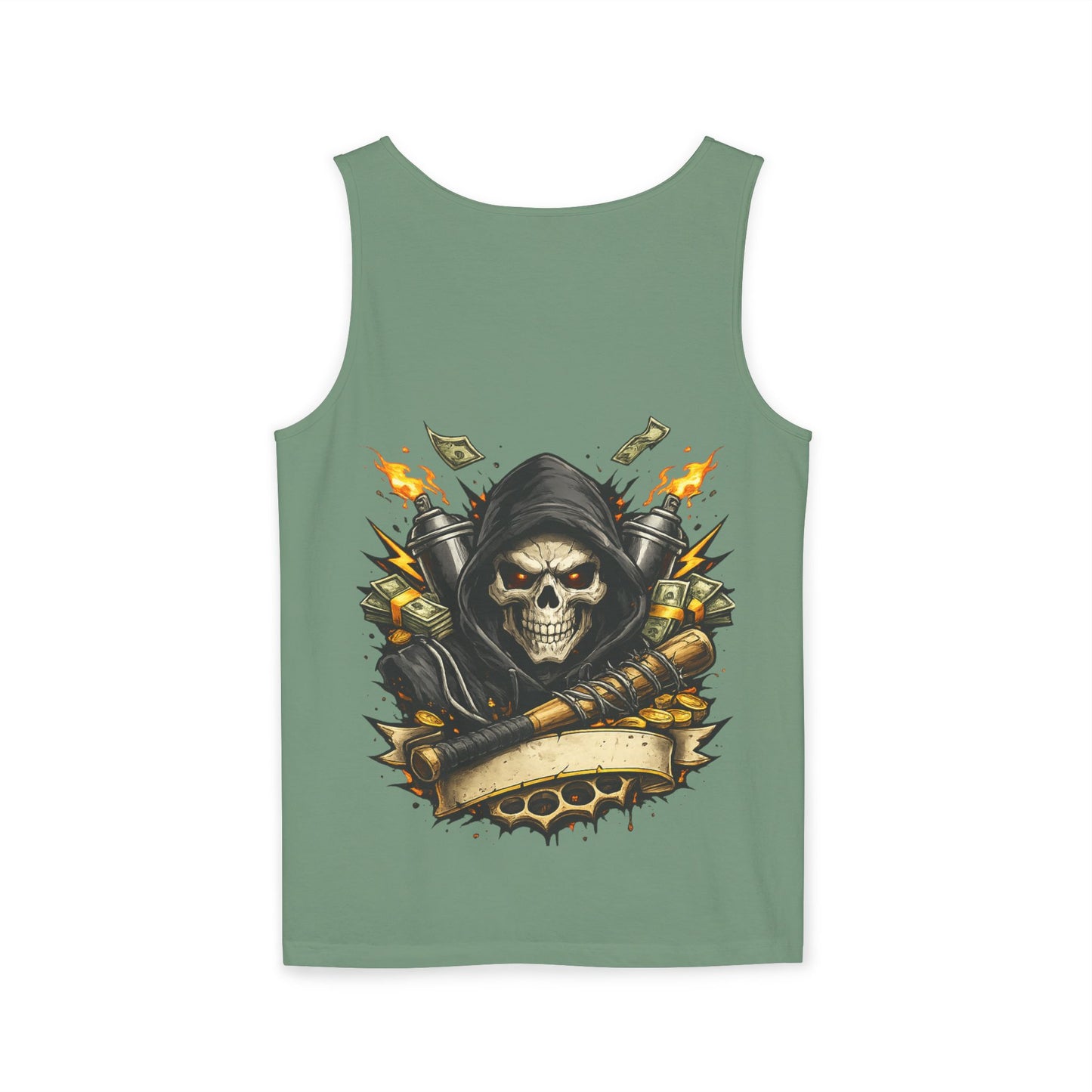 8th & Reckless-Reaper Skull Tank Top