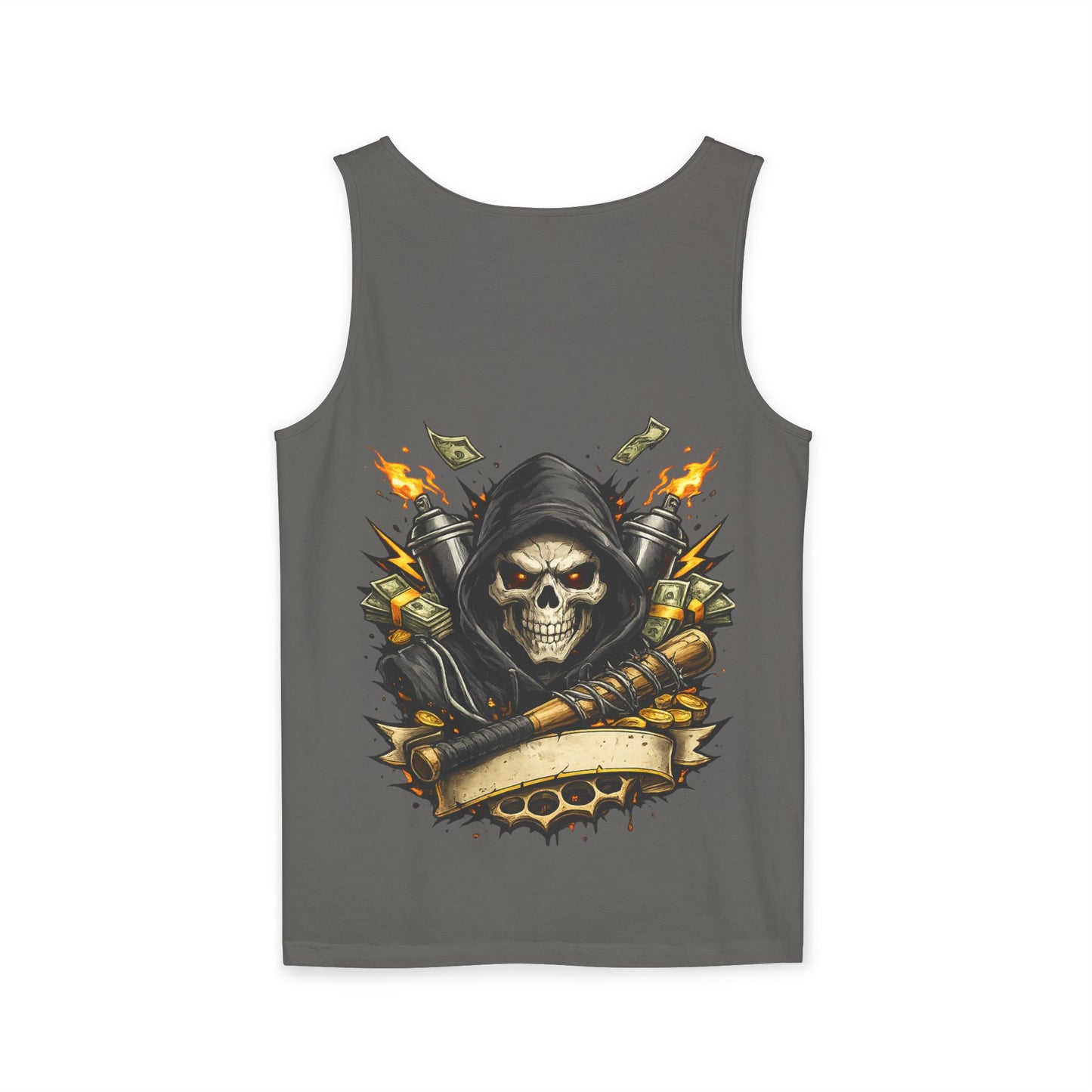 8th & Reckless-Reaper Skull Tank Top