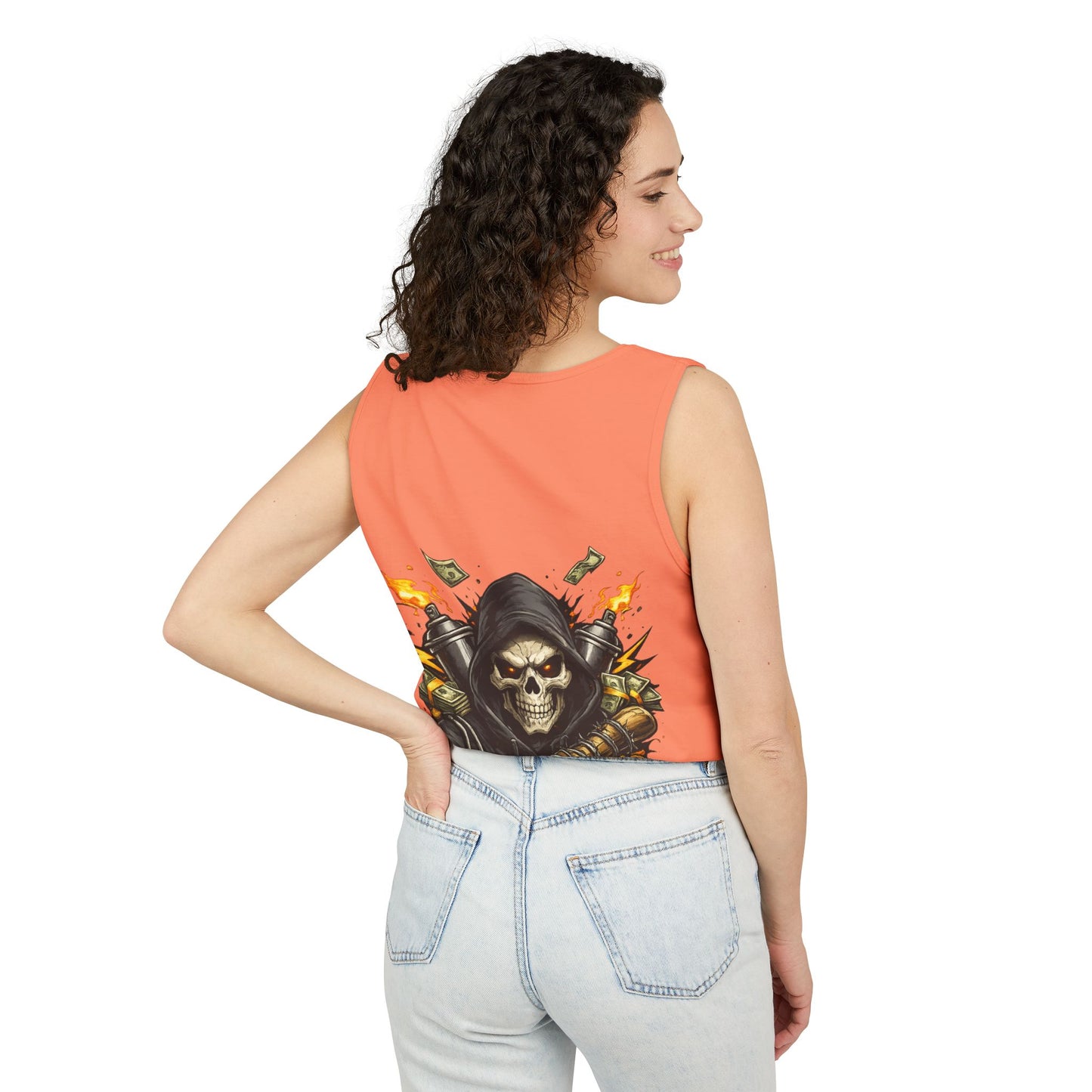 8th & Reckless-Reaper Skull Tank Top